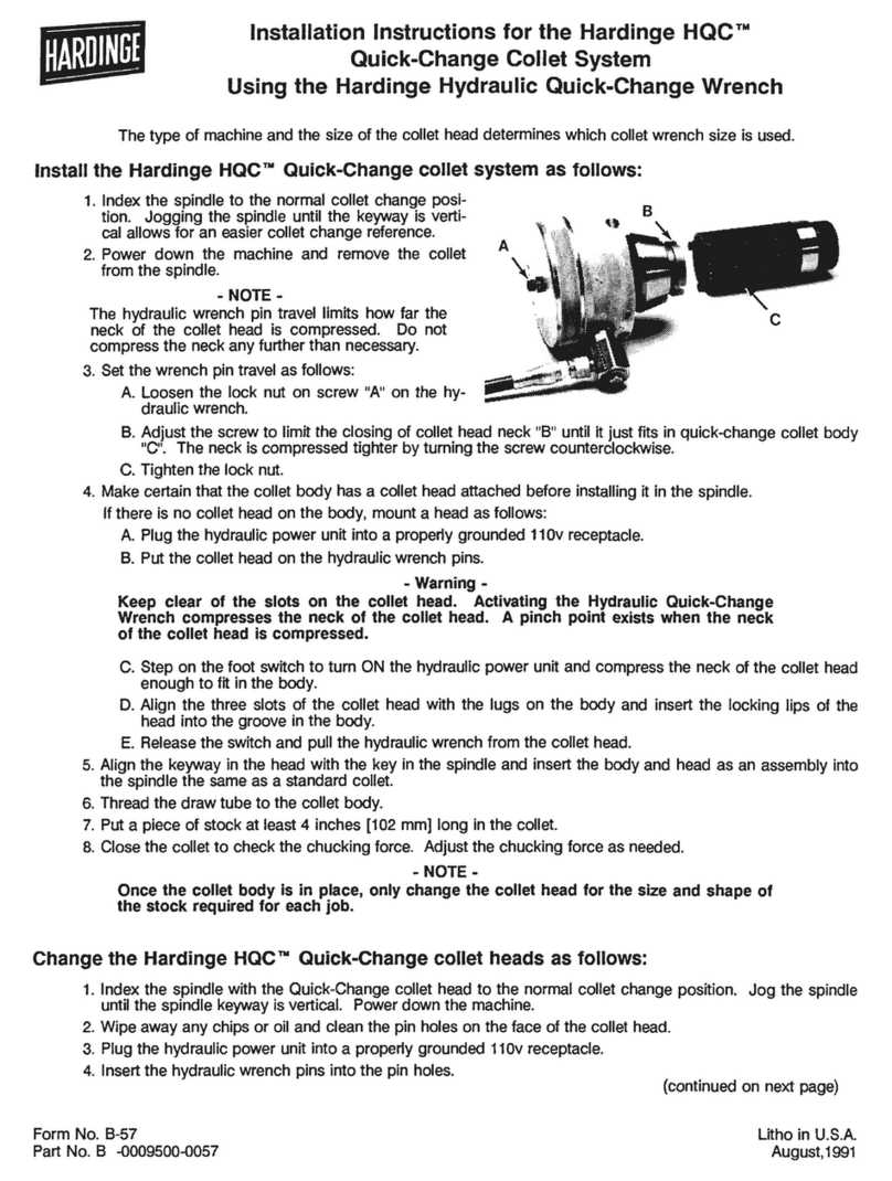 Hardinge HQC Manual de usuario Hardinge HQC Manual de usuario