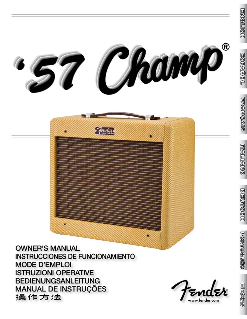 Fender 57 Champ Manual de usuario