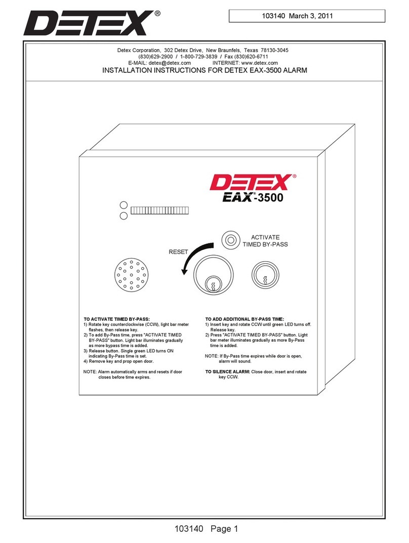 Detex EAX-3500 Manual de usuario Detex EAX-3500 Manual de usuario