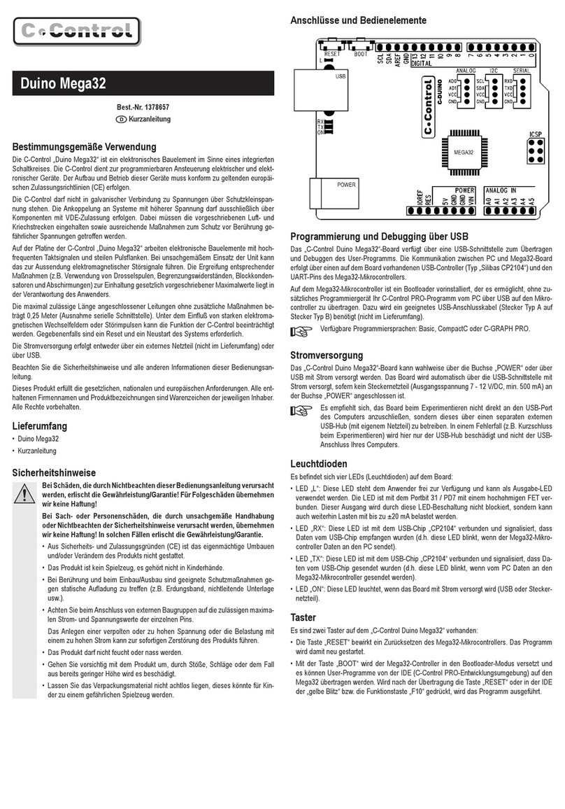 C-Control Duino Mega32 Manual de usuario