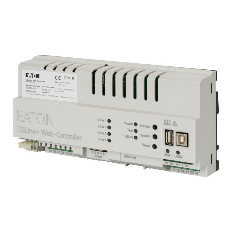 Eaton CGLine+ Web Controller Instrucciones de funcionamiento y mantenimiento