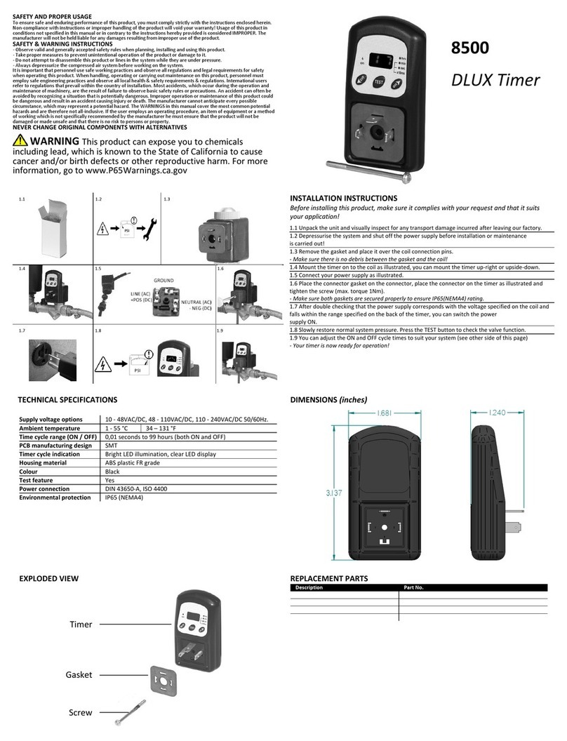 Jorc DLUX Timer 8500 Manual de usuario