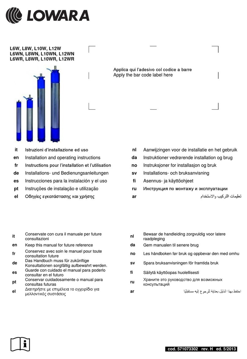 Lowara L6W Manual de usuario