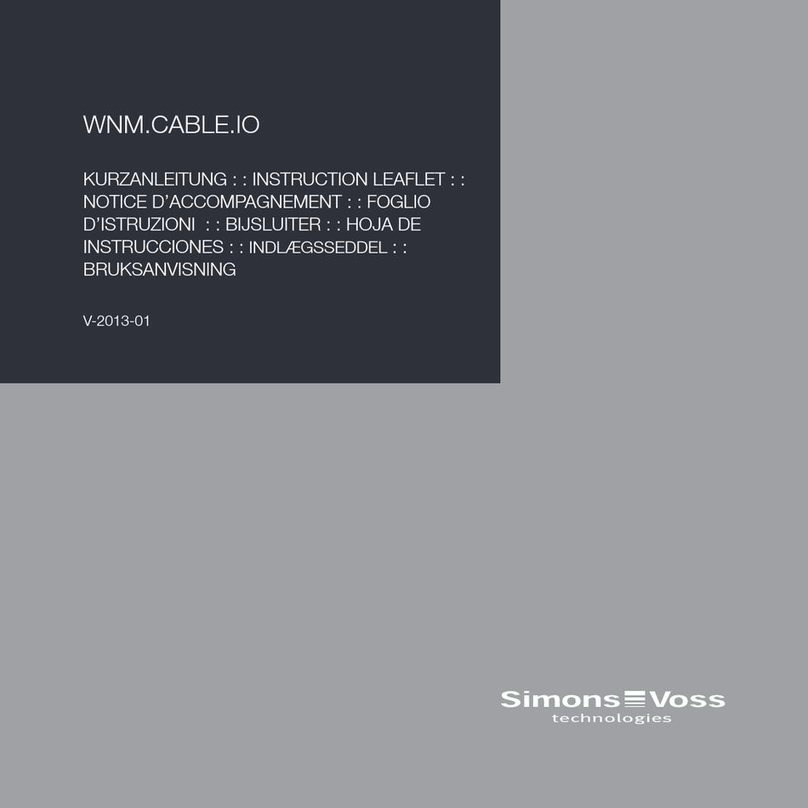 Simons Voss Technologies WNM.CABLE.IO Manual