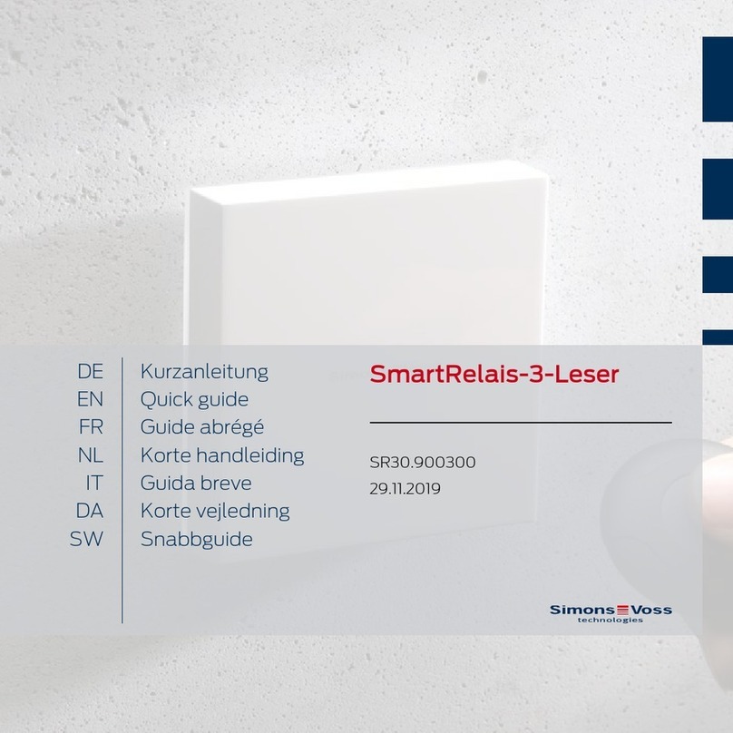 Simons Voss Technologies SmartRelay3 SREL3 Manual de usuario