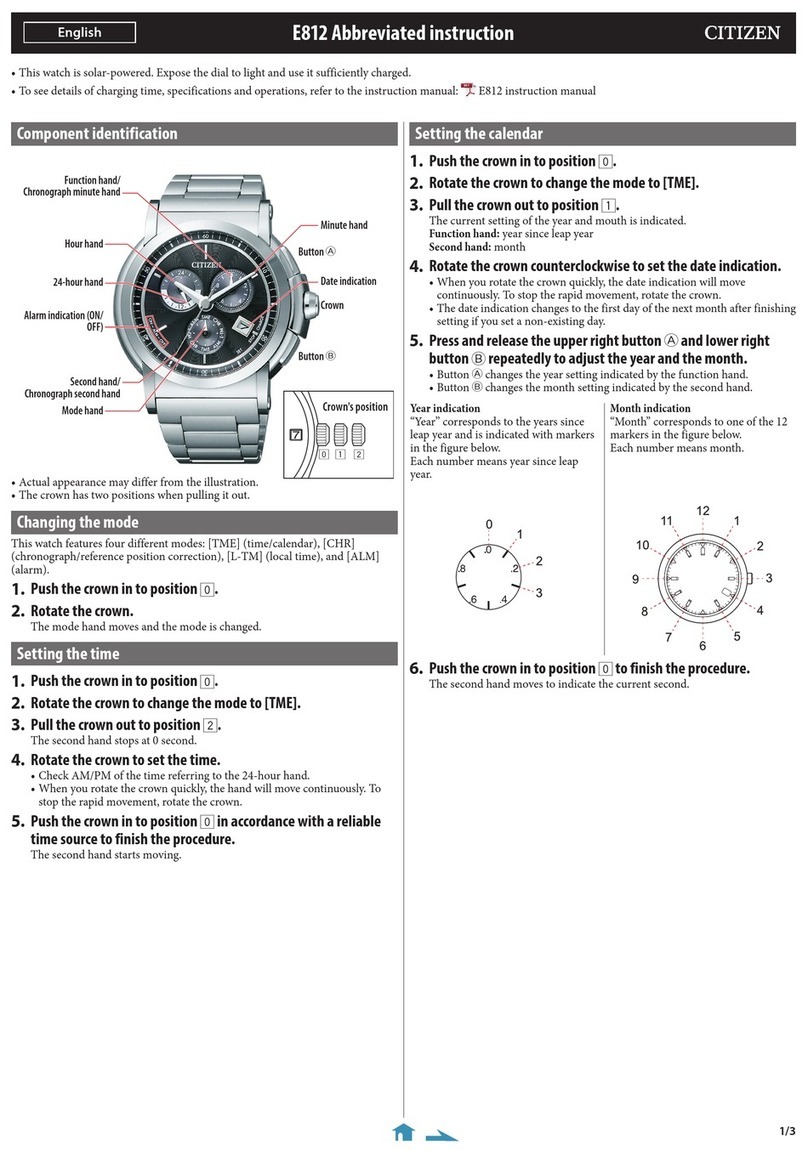 Citizen E812 Manual de usuario