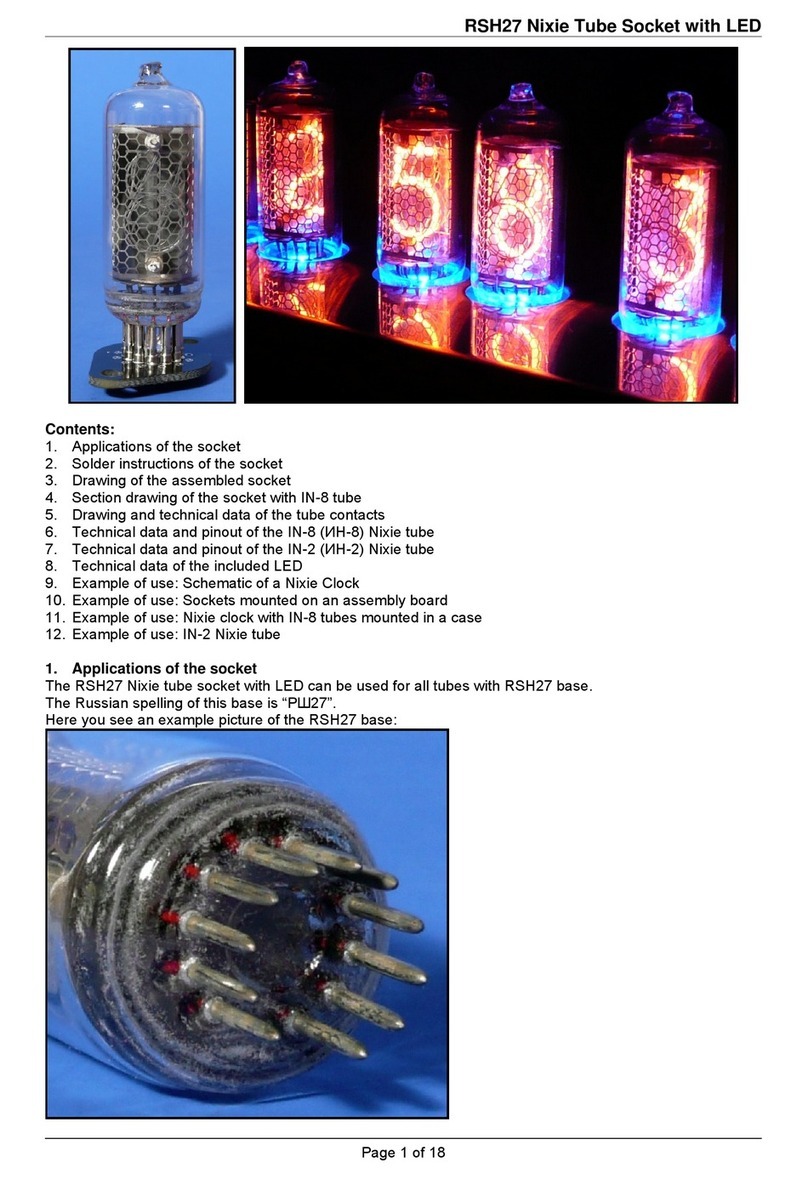 Nixie Clock RSH27 Manual de usuario