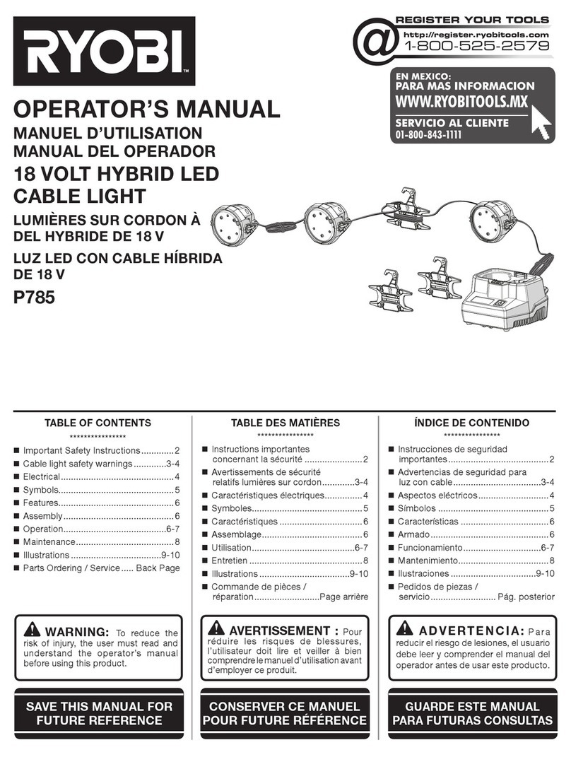 Ryobi P785 Manual de usuario