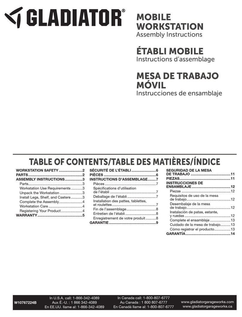 Gladiator Mobile Workstation Manual de usuario Gladiator Mobile Workstation Manual de usuario