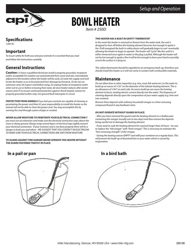 API 250D Manual de instrucciones