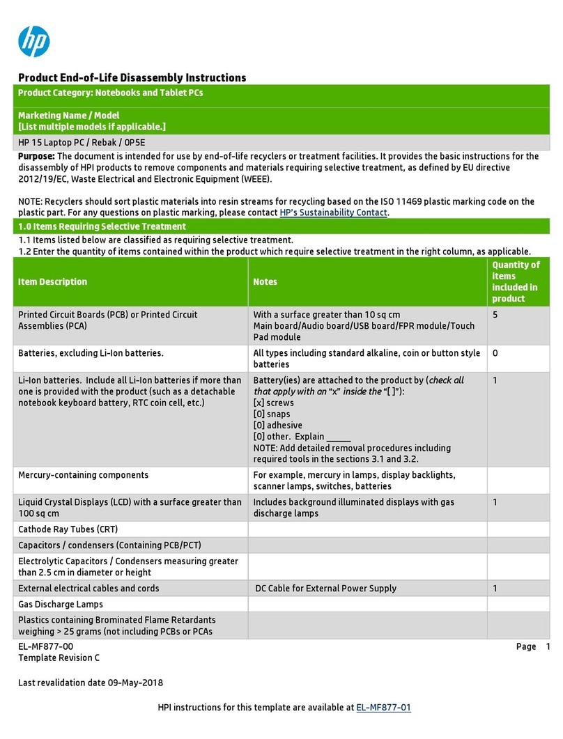 HP Envy 15 Instrucciones de montaje