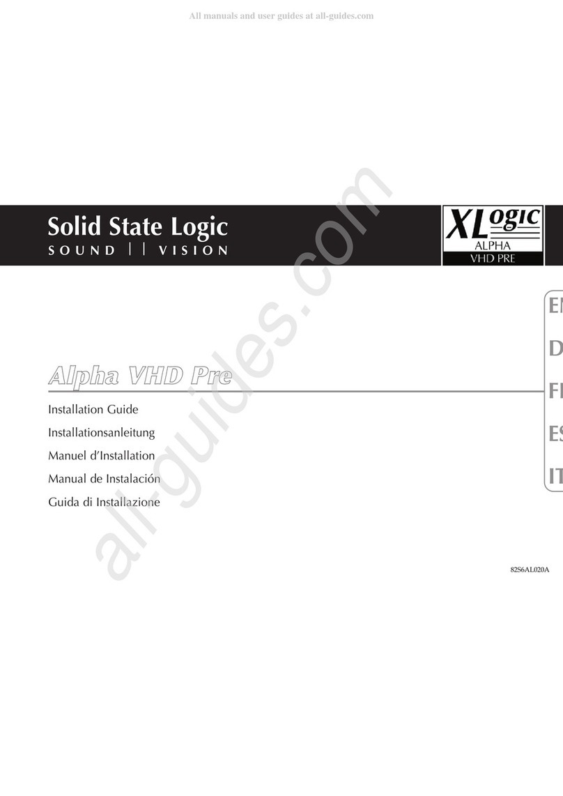 Solid State Logic Alpha VHD Pre Manual de usuario