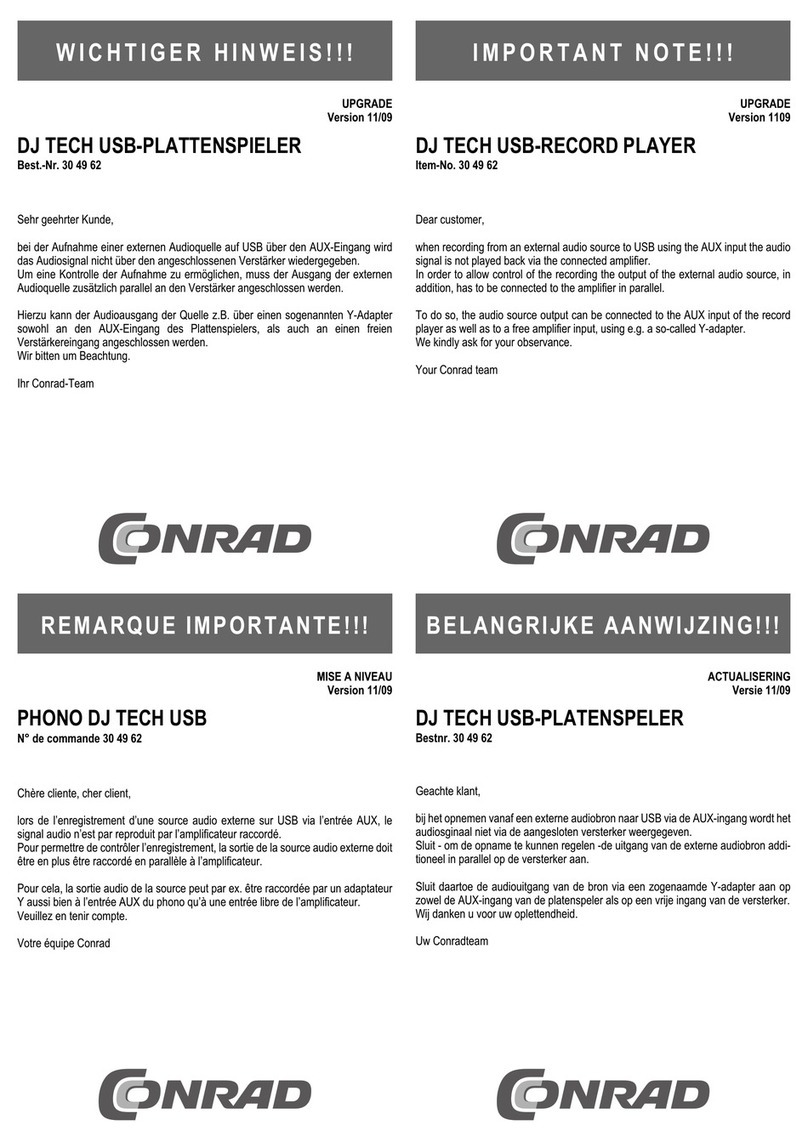 Conrad DJ-Tech Vinyl Encoder 5 Manual de usuario
