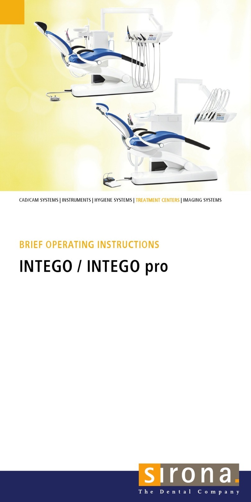 Sirona Intego Especificaciones técnicas