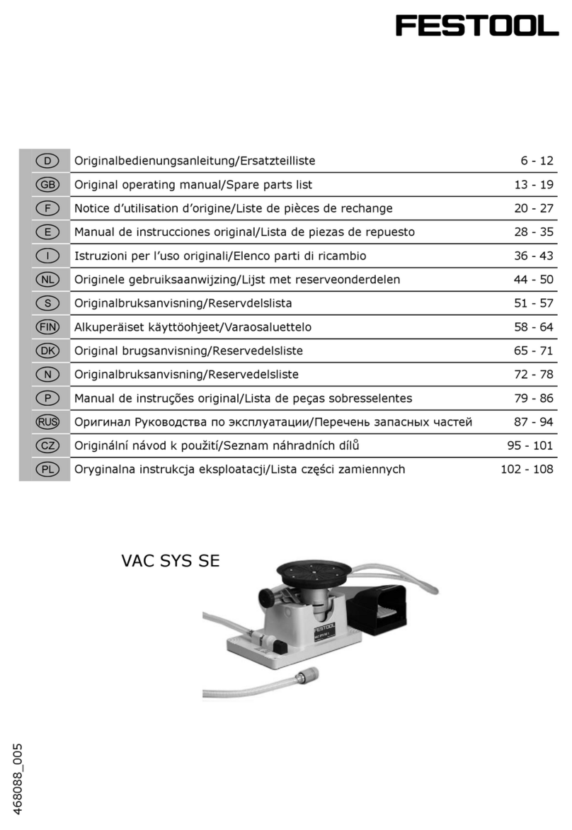 Festool VAC SYS SE Manual de usuario