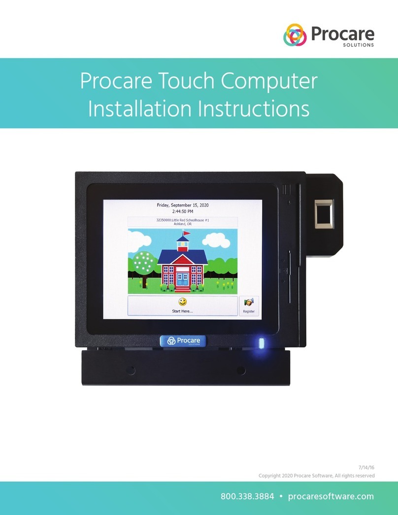 Procare Touch Computer Manual de usuario