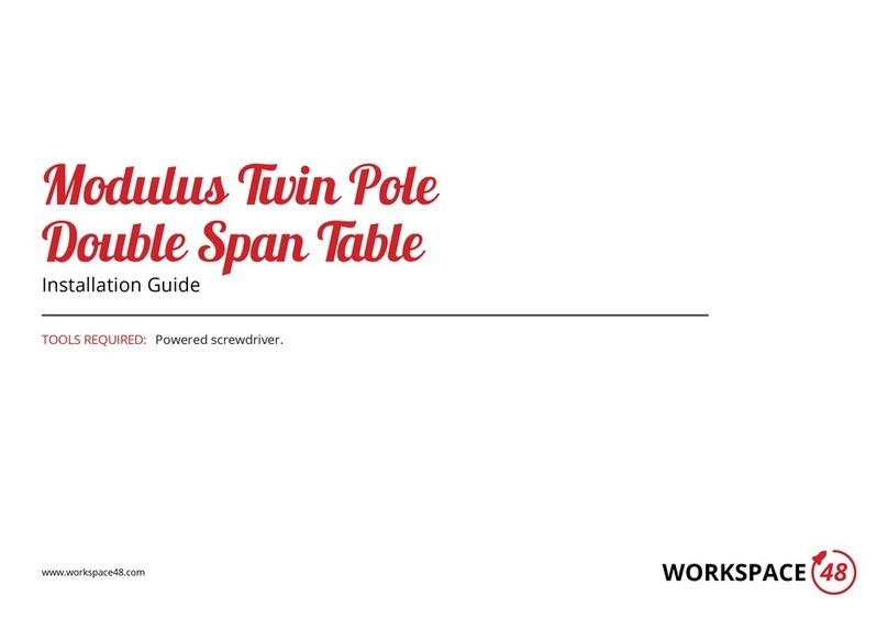 Workspace48 Modulus Twin Pole Double Span Table Manual de usuario Workspace48 Modulus Twin Pole Double Span Table Manual de usuario