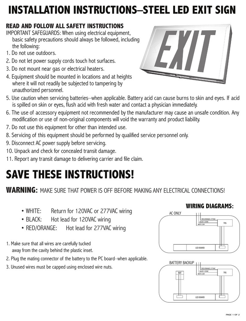 Exit Light EXST Manual de usuario