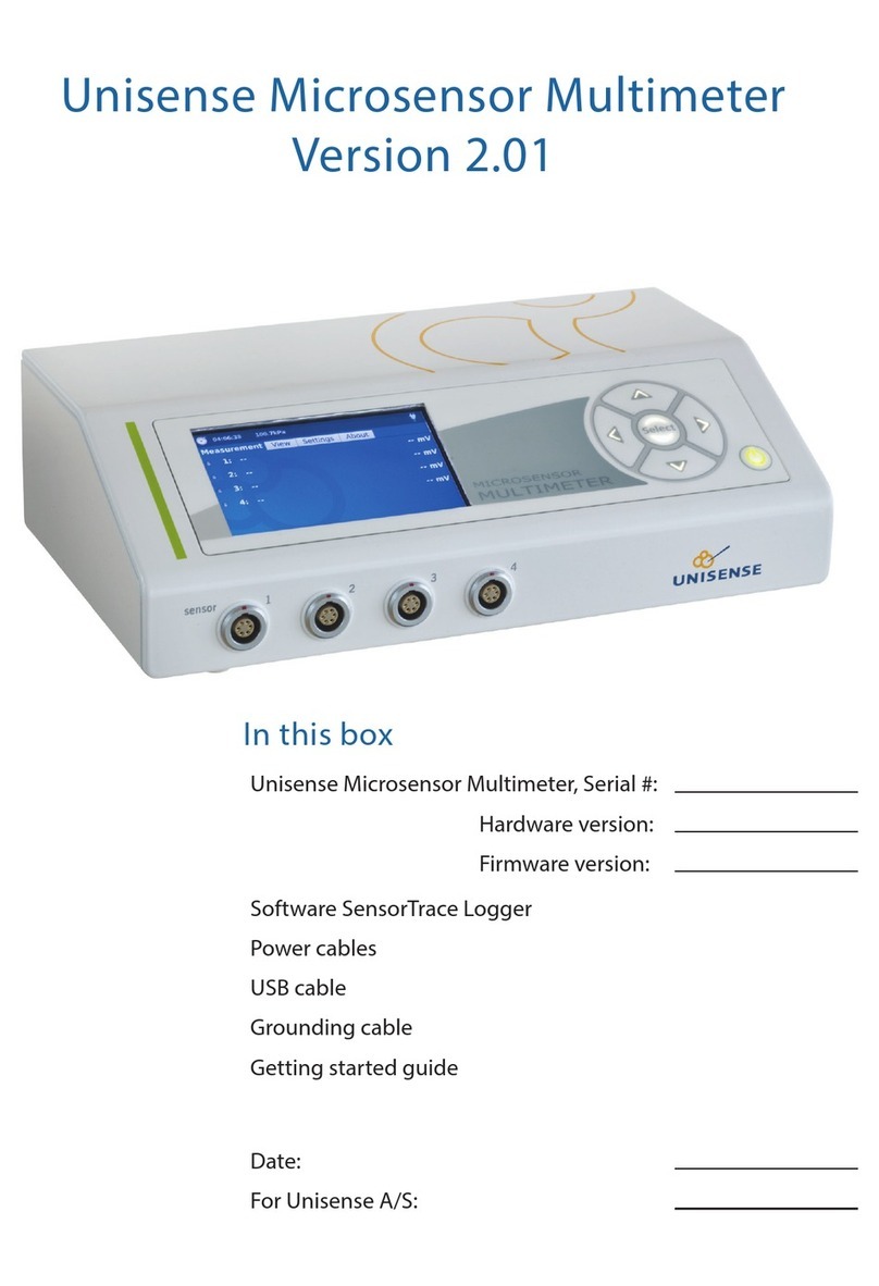 UNISENSE Microsensor Multimeter Manual de usuario