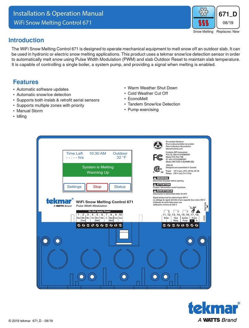 Tekmar 671 Manual de usuario