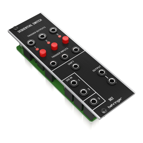 Behringer 962 SEQUENTIAL SWITCH Manual de usuario