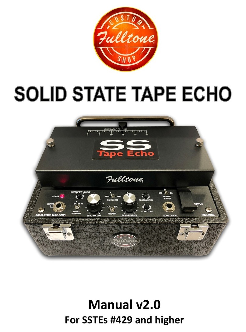 Fulltone Solid State Tape Echo Manual de usuario