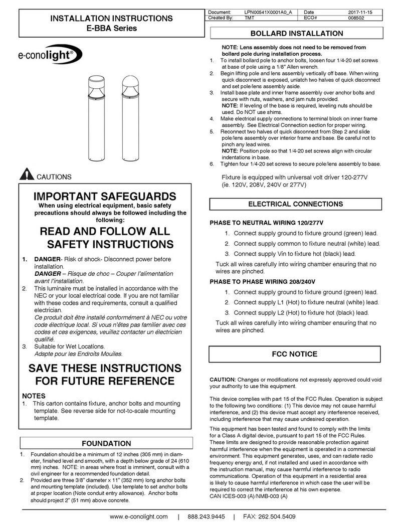e-conolight E-BBA series Manual de usuario e-conolight E-BBA series Manual de usuario