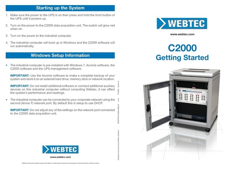 WEBTEC C2000 Manual de usuario