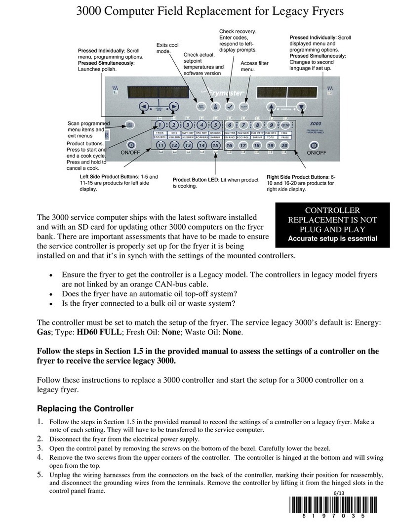Frymaster 3000 Instrucciones de funcionamiento y seguridad