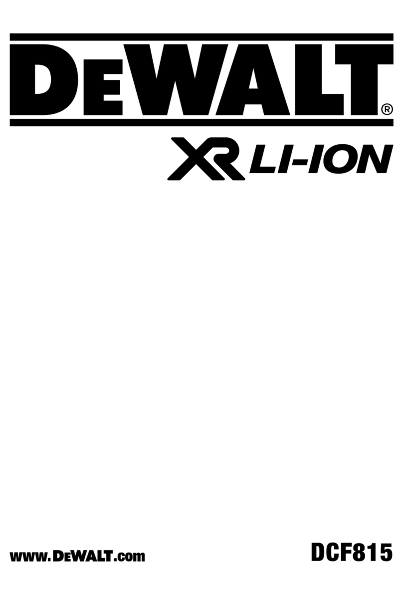 DeWalt XR Li-Ion DCF815 Manual de usuario