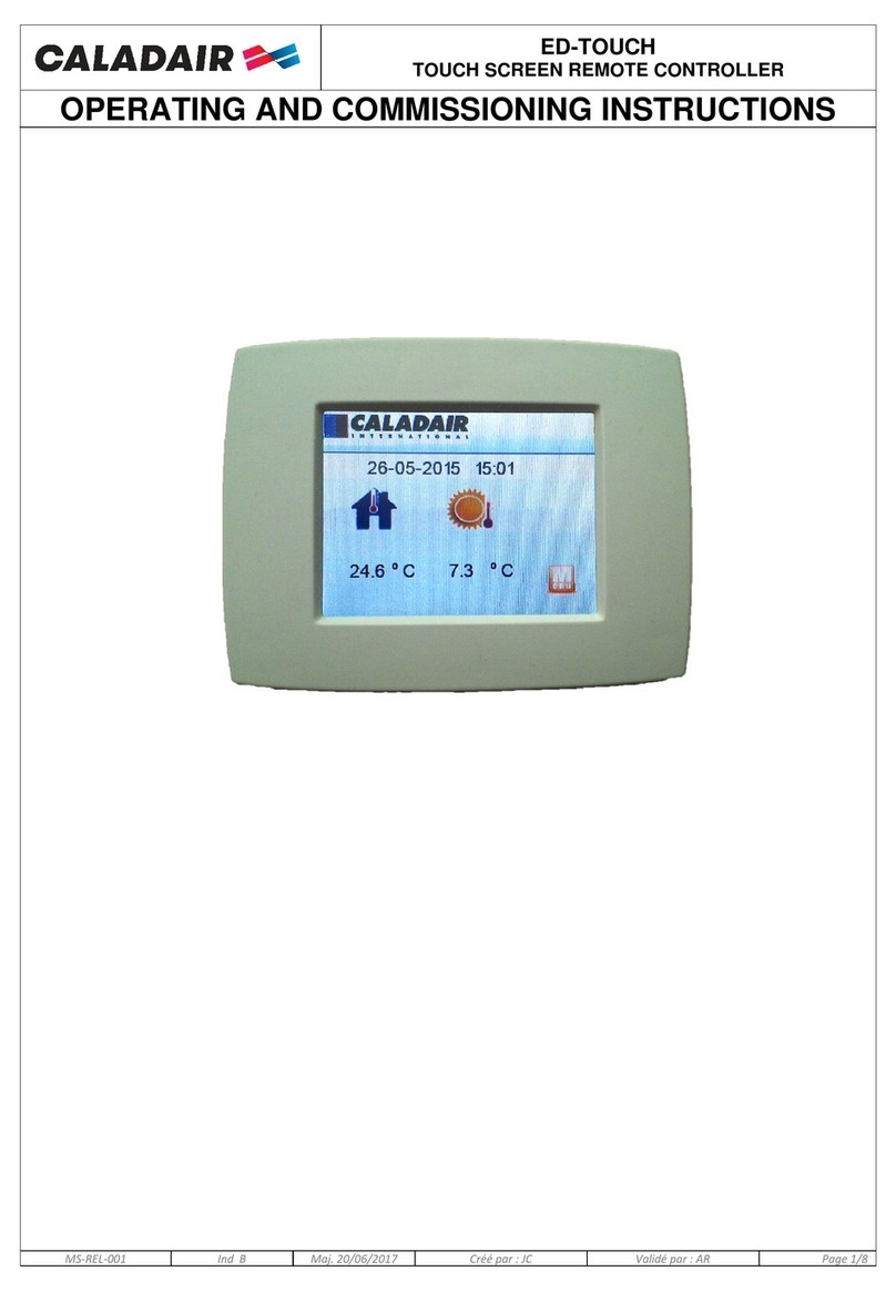 Caladair ED-TOUCH Manual de instalación y operación