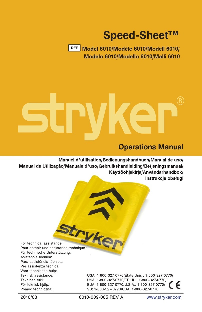 Stryker Speed-Sheet 6010 Manual de usuario