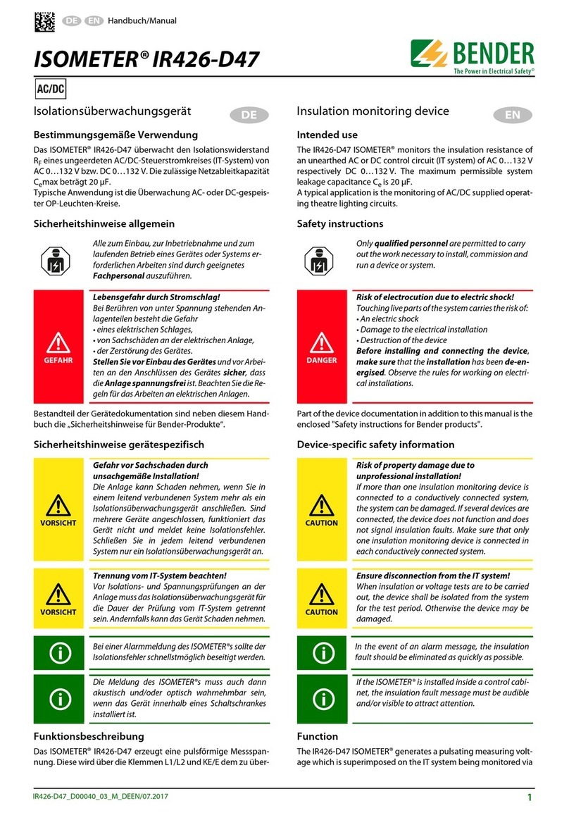Bender ISOMETER IR426-D47 Manual de usuario