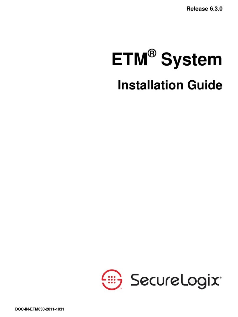 SecureLogix ETM System Manual de usuario