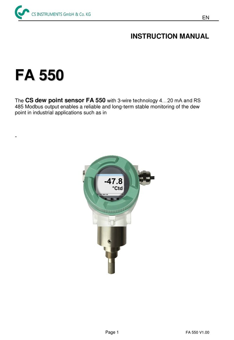 CS Instruments FA 550 Manual de usuario