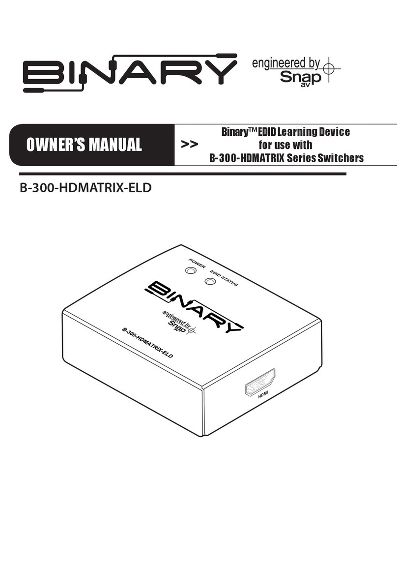 SNAP Binary B-300-HDMATRIX-ELD Manual de usuario