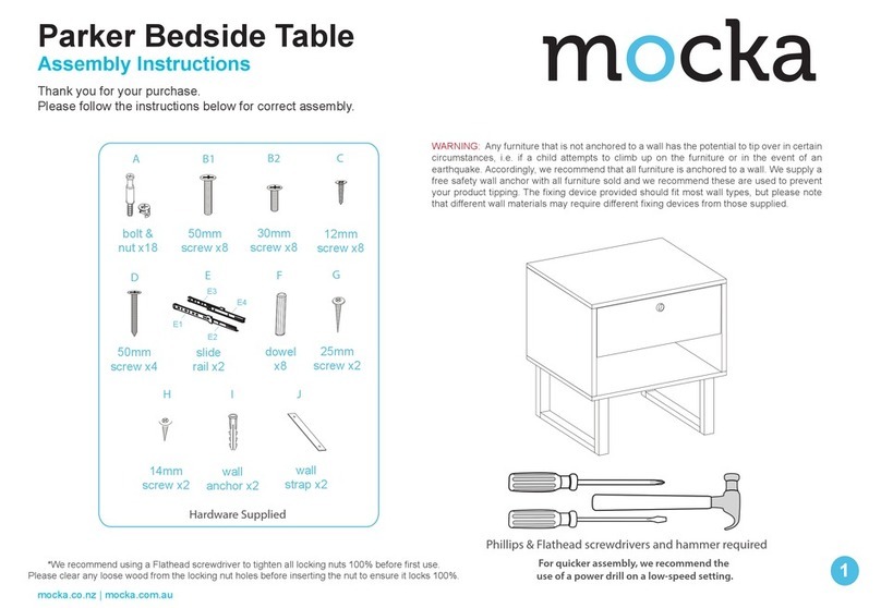 Mocka Parker Bedside Table Manual de usuario Mocka Parker Bedside Table Manual de usuario