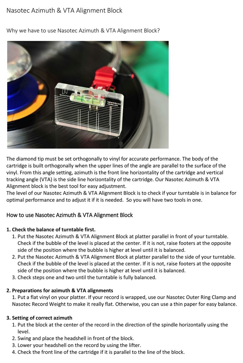Nasotec Alignment Block Instrucciones de funcionamiento