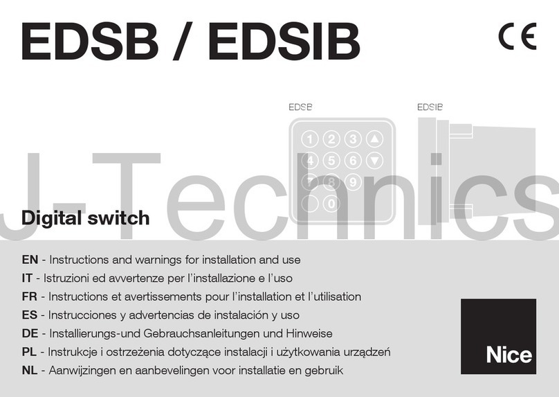 Nice EDSB Especificaciones técnicas