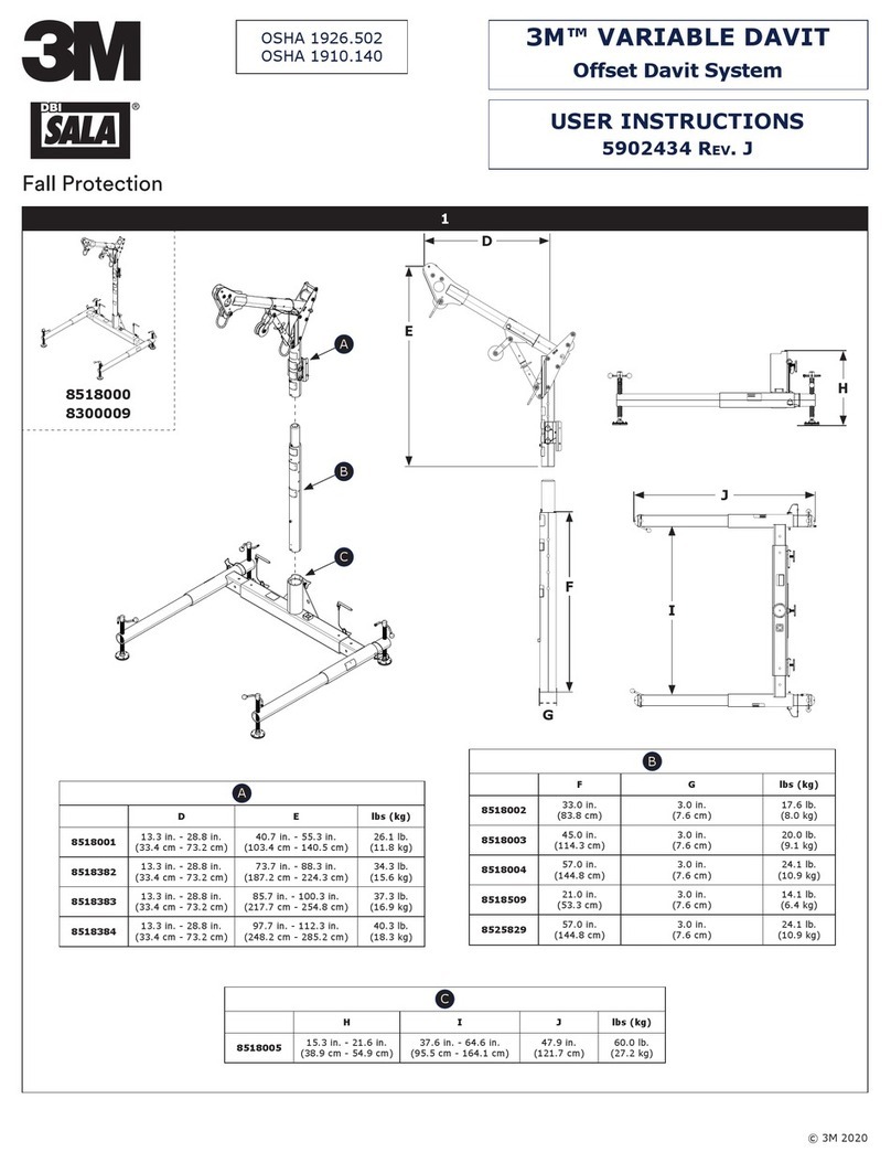 3M DBI SALA Variable Davit Manual de usuario