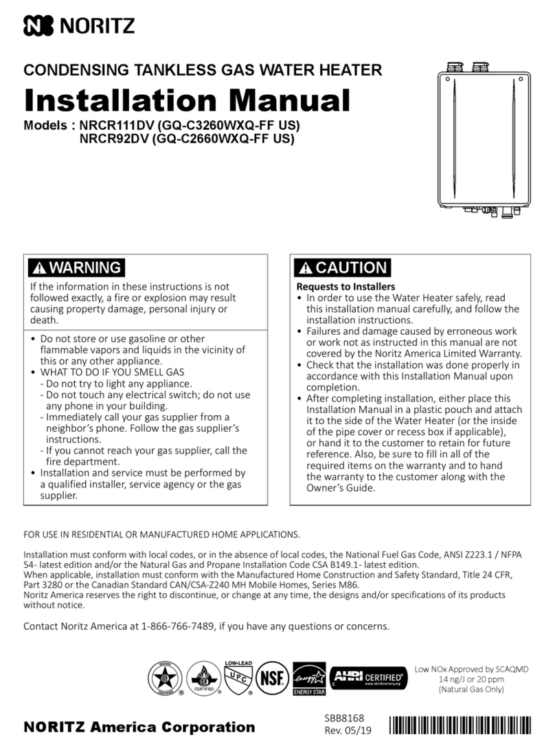 Noritz NRCR111DV Manual de usuario