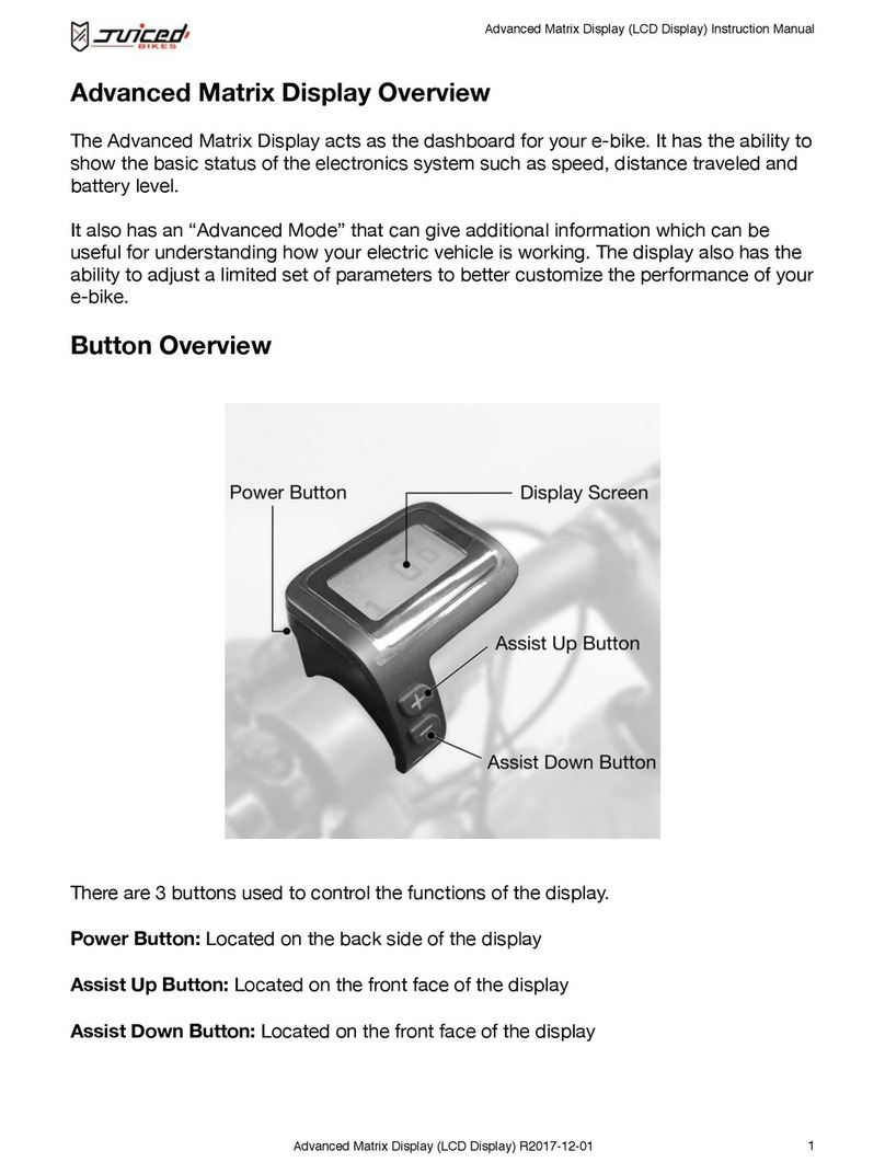 Juiced Bikes Advanced Matrix Display Manual de usuario
