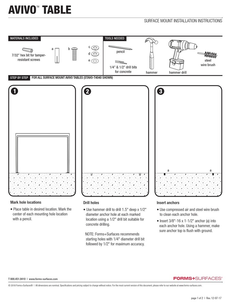Forms + Surfaces AVIVO TABLE Manual de usuario