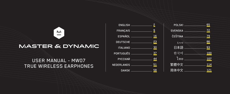 Master&Dynamic MW07 Manual de usuario Master&Dynamic MW07 Manual de usuario