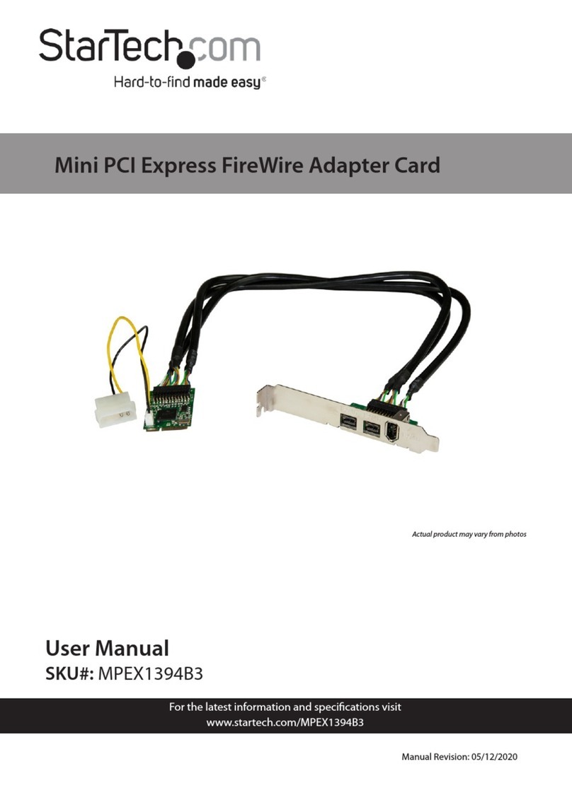 StarTech.com MPEX1394B3 Manual de usuario StarTech.com MPEX1394B3 Manual de usuario