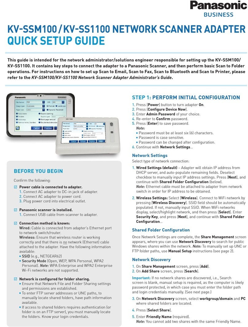Panasonic KV-SSM100 Manual de usuario Panasonic KV-SSM100 Manual de usuario