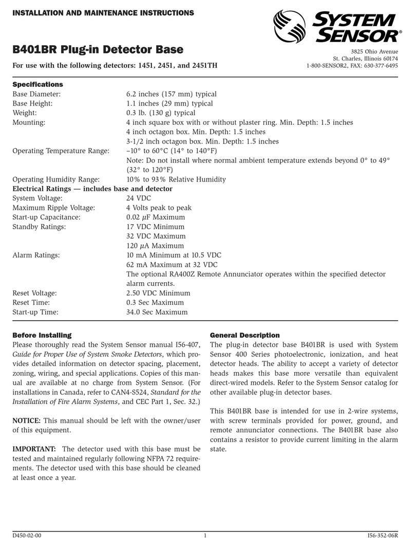 System Sensor B401BR Manual de usuario