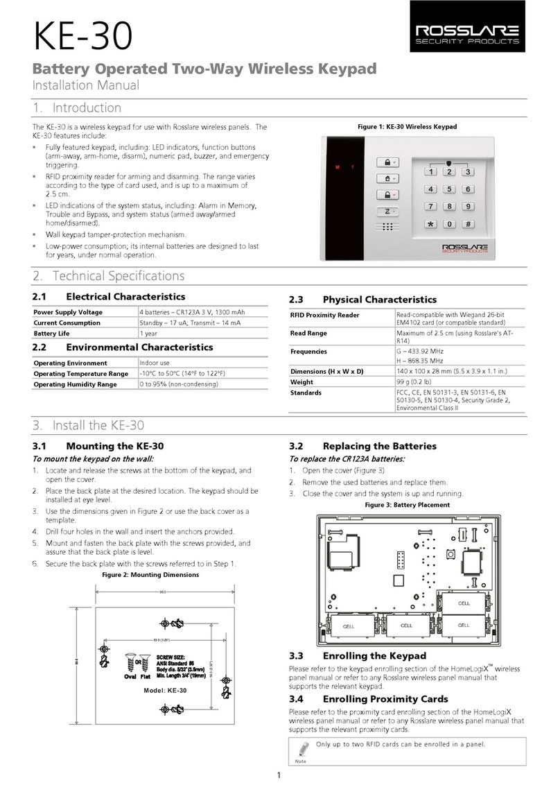Rosslare KE-30 Manual de usuario