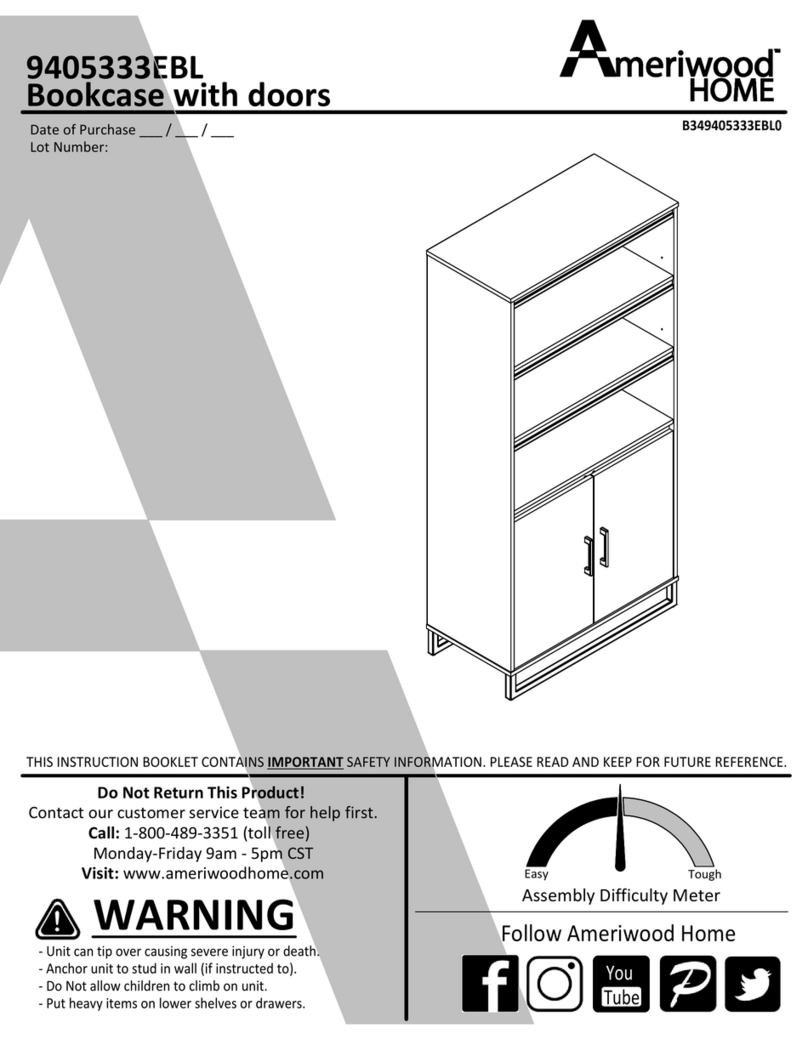 Ameriwood HOME 9405333EBL Manual de usuario Ameriwood HOME 9405333EBL Manual de usuario