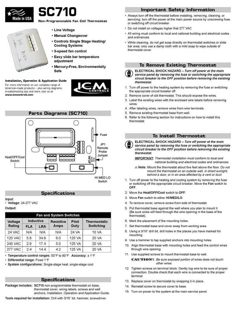 ICM Controls SC710 Instrucciones generales